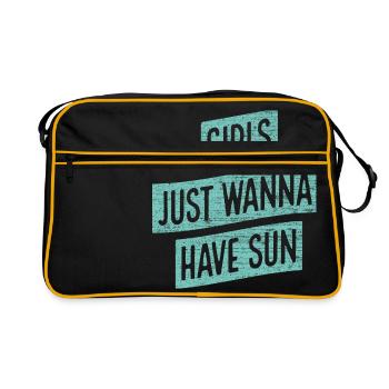 Girls just wanna have sun - gift idea for you - Retro Bag - black/gold - Front