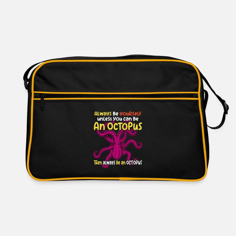 Be yourself or be an octopus. Large octopus Retro Bag