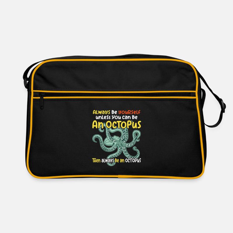 Sei Du selbst oder sei ein Oktopus. Großer Oktopus Retro Tasche