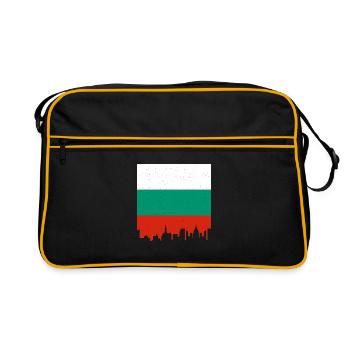 Drapeau bulgare Drapeau bulgare Sables d’or - Sac Retro - noir/or - Devant