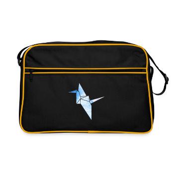Grue origami - Sac Retro - noir/or - Devant