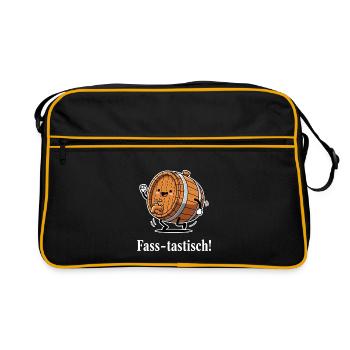 Fass-tastisch ! - Retro Tasche - Schwarz/Gold - Vorne