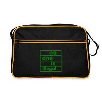 No one is illegal - Sac Retro - noir/or - Devant