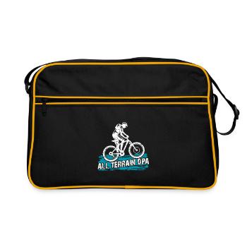 All Terrain Opa fährt über Stock und Stein - Retro Tasche - Schwarz/Gold - Vorne