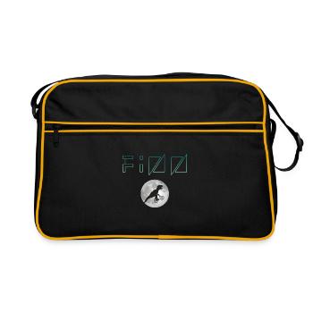 FINN - Beau prénom de garçon avec dinosaure - Sac Retro - noir/or - Devant