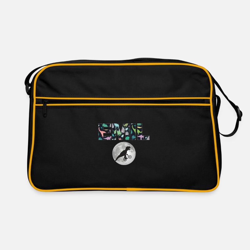 EMIL - Beautiful boy name with dinosaur Retro Bag