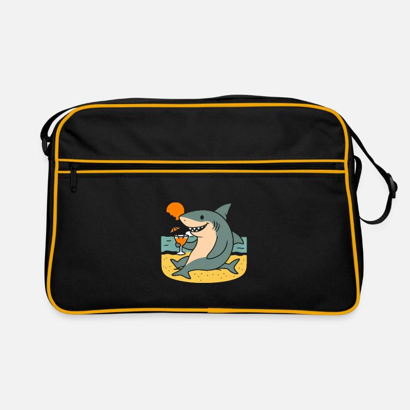 Requin de sable avec boisson de plage Sac Retro