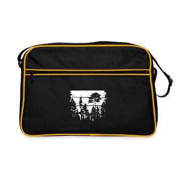 Nature Lovers - Pine Forest - Forest - Sustainable - Retro Bag - black/gold - Front