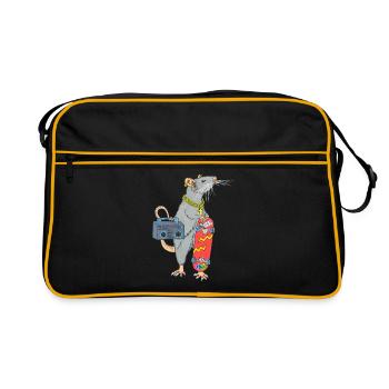 Skater Rat Hip Hop Rap Skater Rat - Sac Retro - noir/or - Devant