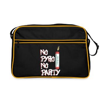 No Pyro No Party - Retro Bag - black/gold - Front