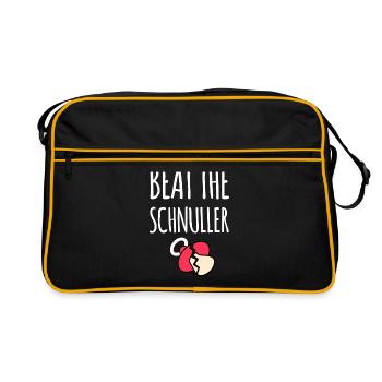 Say no to the pacifier - Retro Bag - black/gold - Front