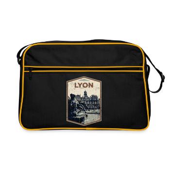 Lyon France est ma ville natale - Sac Retro - noir/or - Devant