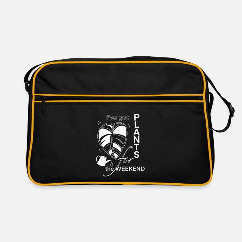 I've Got Plants for the weekend - Retro Bag - black/gold