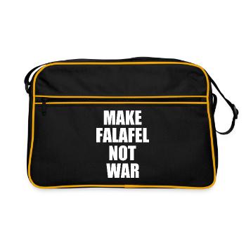 Make falafel not war - Sac Retro - noir/or - Devant
