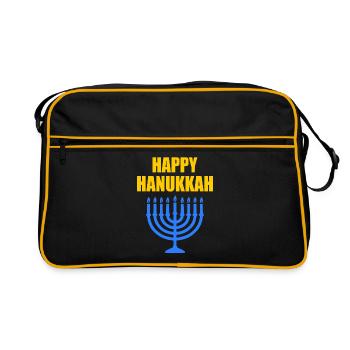 HAPPY HANUKKAH - Sac Retro - noir/or - Devant