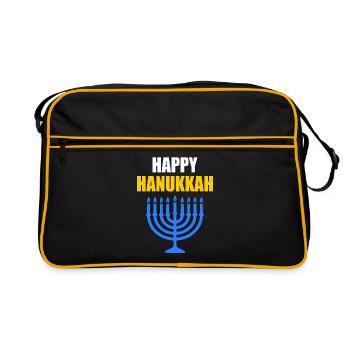 HAPPY HANUKKAH - Sac Retro - noir/or - Devant