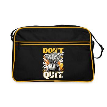 Don't Quit – Money Motivation Design - Retro Bag - black/gold - Front