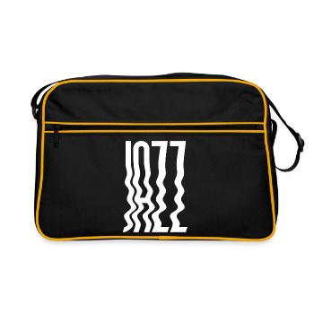 Abstract Wavy Jazz logo - Retro Bag - black/gold - Front