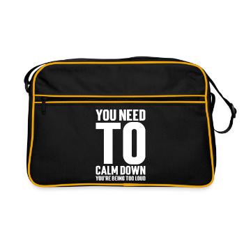 Message Motivante de Sérénité - Sac Retro - noir/or - Devant