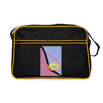 Bürsten - Retro Tasche - Schwarz/Gold - Vorne
