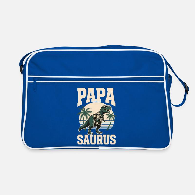 Papa Saurus Rex Dinosaur Father's Day Gift Retro Bag