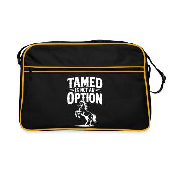 Dompté n’est pas une option - Sac Retro - noir/or - Devant