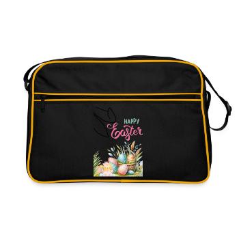 Panier de Pâques pastel et œufs - Sac Retro - noir/or - Devant