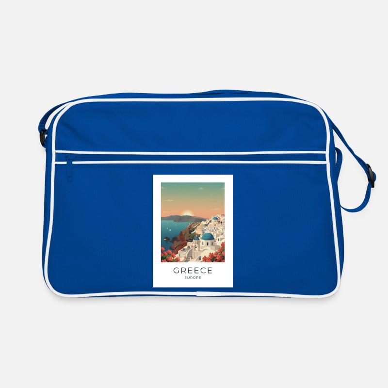 Santorini Sunset Coastal View Retro Bag