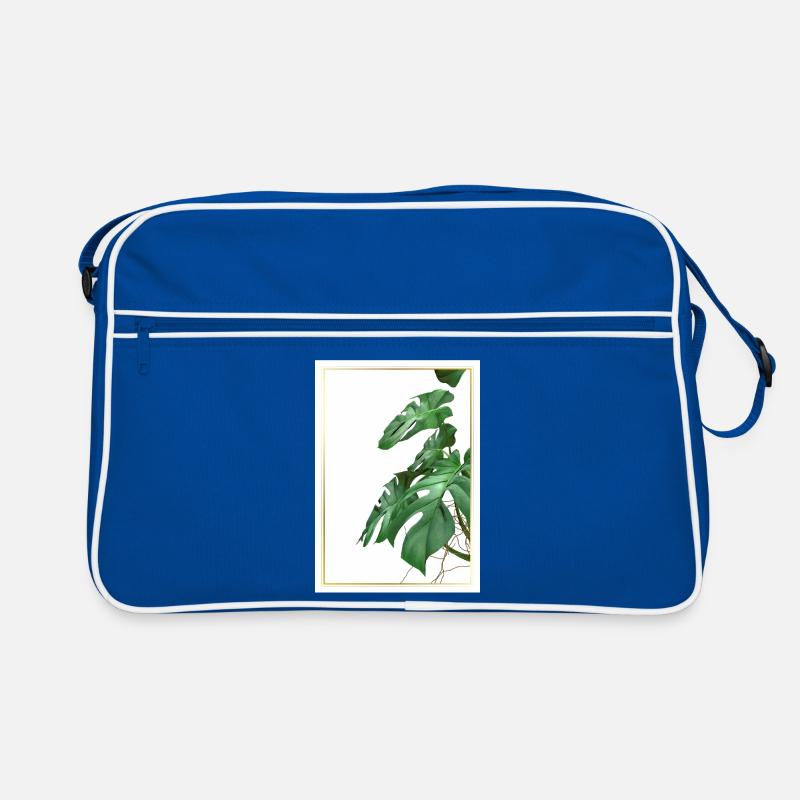 Feuilles de monstera dans un cadre doré Sac Retro