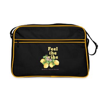 Feel the Vibe: Lemon Beach Drinks - Retro Bag - black/gold - Front