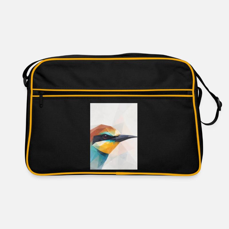 Geometric Bee-Eater Bird Polygon Art Retro Bag