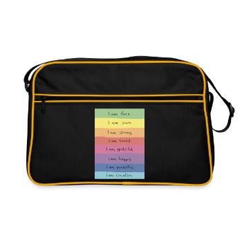 T-shirt Rainbow Affirmations - Sac Retro - noir/or - Devant