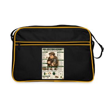 Der Geizhals – jeder Cent zählt - Retro Tasche - Schwarz/Gold - Vorne