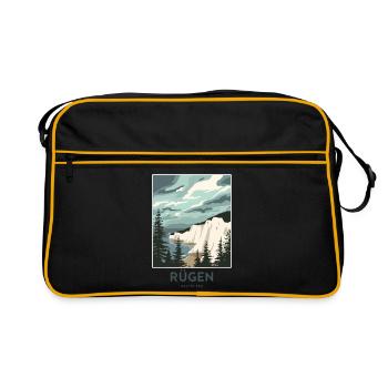 Rügen Baltic Sea | Vintage Travel Poster - Retro Bag - black/gold - Front