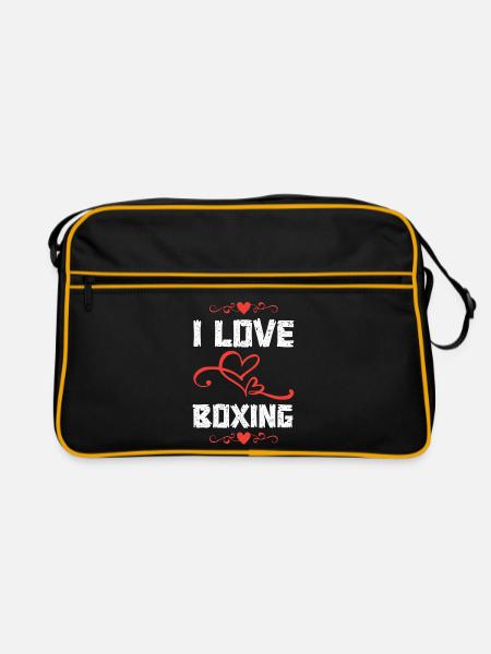 BOXING - Retro Tasche - Schwarz/Gold