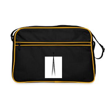 Flug - Retro Tasche - Schwarz/Gold - Vorne