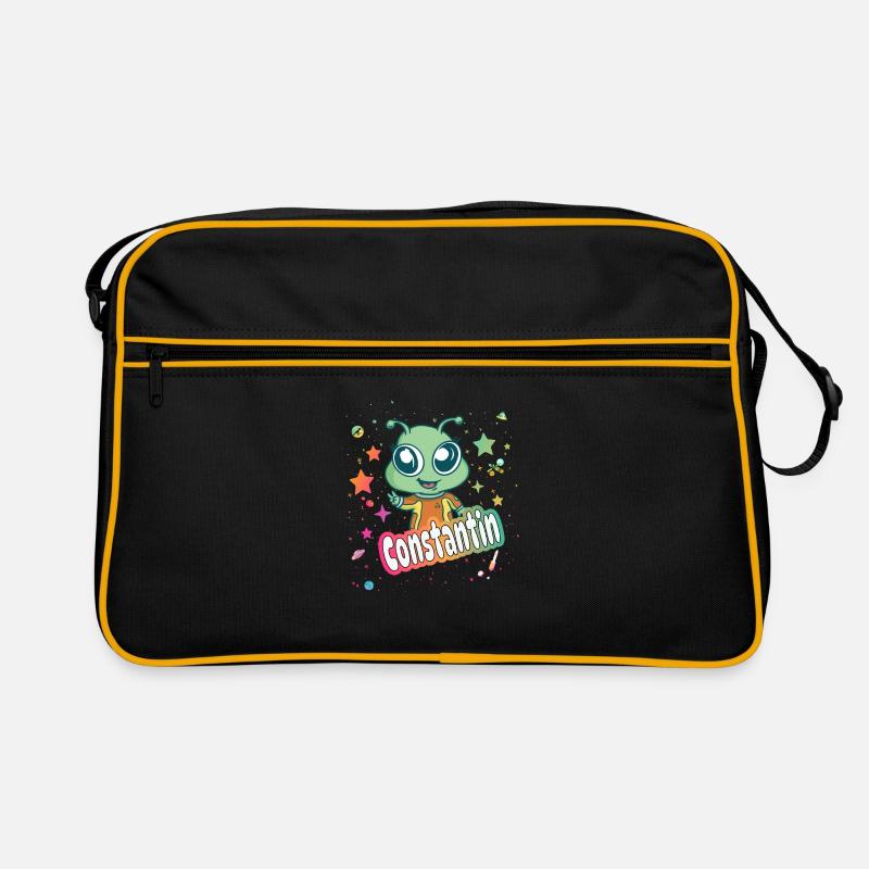 CONSTANTIN - Beau nom de garçon avec un extraterrestre mignon Sac Retro