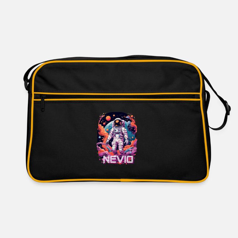 NEVIO - Beau prénom de garçon avec astronaute cool Sac Retro