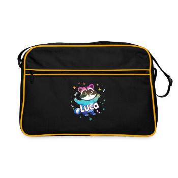 LUCA - Beau nom de garçon avec un raton laveur mignon - Sac Retro - noir/or - Devant