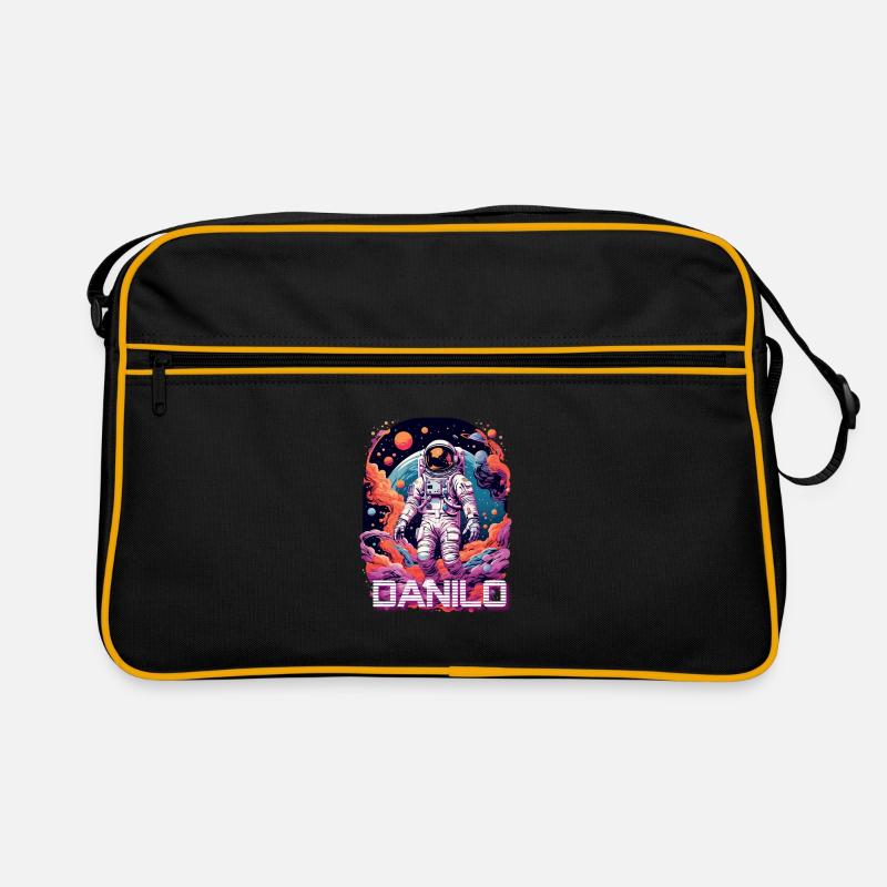 DANILO - Beautiful boy name with cool astronaut Retro Bag