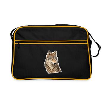 Wolf - Retro Bag - black/gold - Front