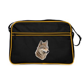 Wolf - Retro Bag - black/gold - Front