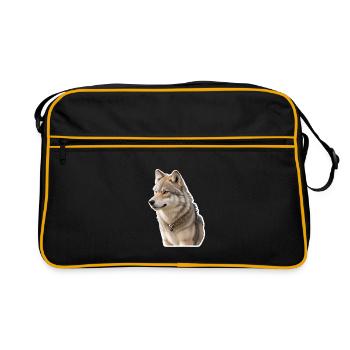 Wolf - Retro Bag - black/gold - Front