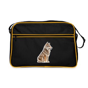 Wolf - Retro Bag - black/gold - Front