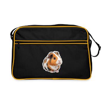 Cochon d’Inde mignon - Sac Retro - noir/or - Devant