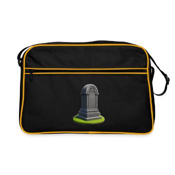 Pierre tombale d’Halloween - Sac Retro - noir/or - Devant