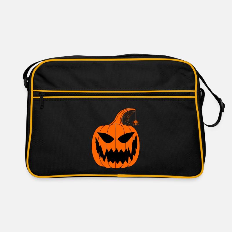 Citrouille d’Halloween avec araignée Sac Retro