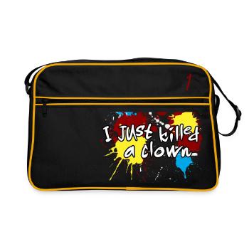 I HAVE KILLED A CLOWN - Retro Bag - black/gold - Front