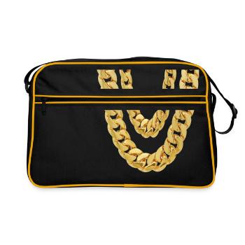 My double gold chain - Retro Bag - black/gold - Front