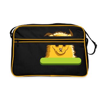Cadeau chat sauvage chat sauvage chat Lynx - Sac Retro - noir/or - Devant